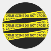 Sticker Rond Bande de scène de crime policier (Devant)