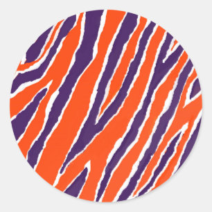 Sticker Rond Bande de tigre MVB avec Sticule d'impression viole