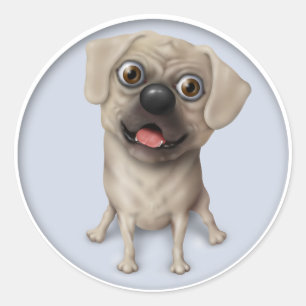 Sticker Rond Bande dessinée de Pugle 2