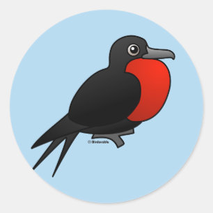 Sticker Rond Bande dessinée Frigatebird magnifique