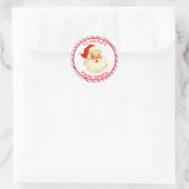 Sticker Rond Bande Festive Du Cadeau Père Noël (Sac)