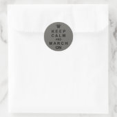 Sticker Rond Bande Marche Gardez Le Calme Et Marchez Le (Sac)