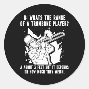 Sticker Rond Bande Marche Trombone Marching Bande Trombone
