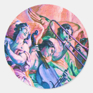 Sticker Rond Bande merveilleuse de musique