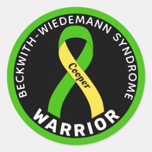 Sticker Rond Bande noire du guerrier du syndrome Beckwith-Wiede