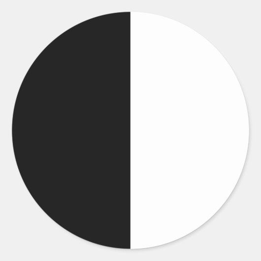 Sticker Rond Bande noire et blanche (Devant)