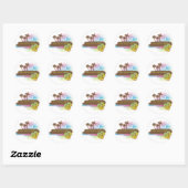 Sticker Rond Bandeau tropical (Feuille)