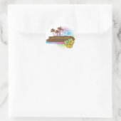 Sticker Rond Bandeau tropical (Sac)