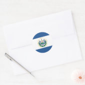 Sticker Rond Bandera de El Salvador (Enveloppe)