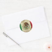 Sticker Rond Bandera de México - Drapeau du Mexique (Enveloppe)