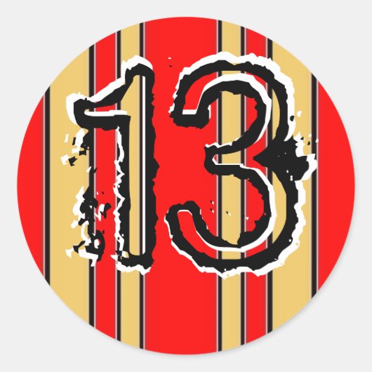 Sticker Rond Bandes 13 (Devant)