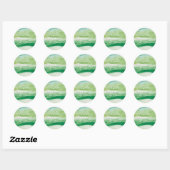 Sticker Rond Bandes aquarelles (Feuille)