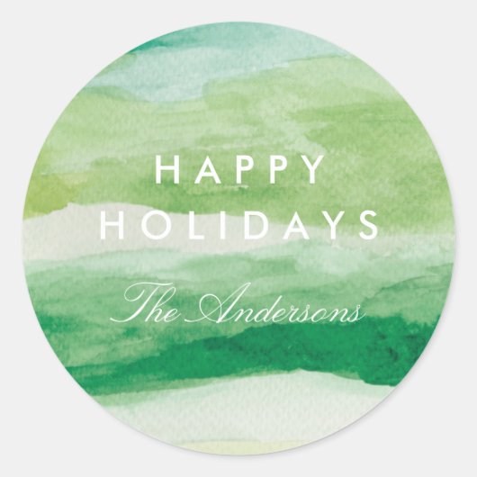 Sticker Rond Bandes aquarelles (Devant)