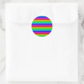Sticker Rond Bandes arc-en-ciel - Motif (Sac)