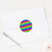 Sticker Rond Bandes arc-en-ciel - Motif (Enveloppe)