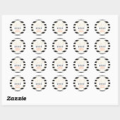 Sticker Rond Bandes blanches noires grad 2016 graduation tendan (Feuille)