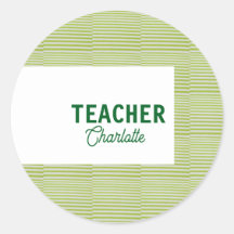 Bandes blanches vert citron professeur nom c