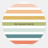 Sticker Rond Bandes colorées (Devant)