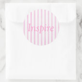 Sticker Rond Bandes d'aquarelle rose Arrière - plan (Sac)