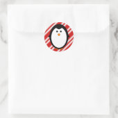 Sticker Rond Bandes de pingouins (Sac)