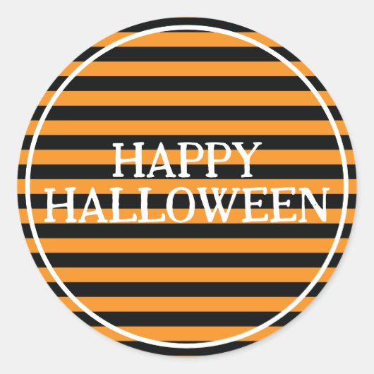 Sticker Rond Bandes d'Halloween (Devant)