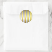 Sticker Rond Bandes d'or et d'argent (Sac)