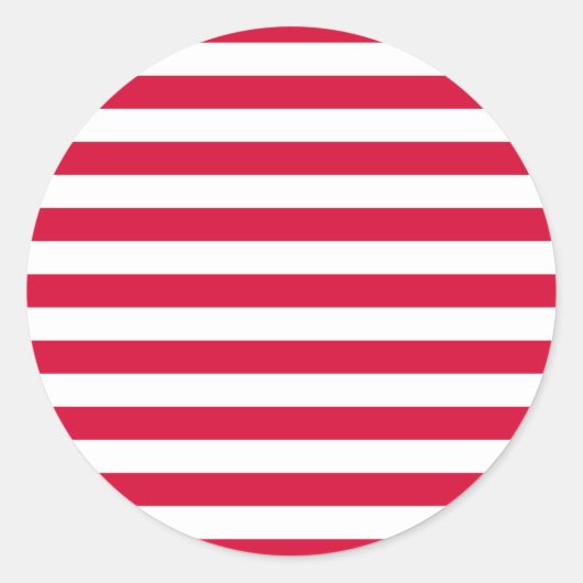 Sticker Rond bandes du drapeau du Danemark (Devant)