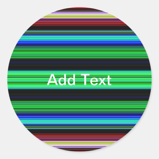 Sticker Rond Bandes minces et colorées - 1 (Devant)