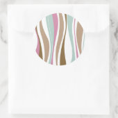 Sticker Rond Bandes rétro (Sac)