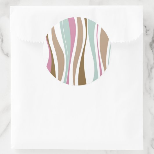 Sticker Rond Bandes rétro (Sac)