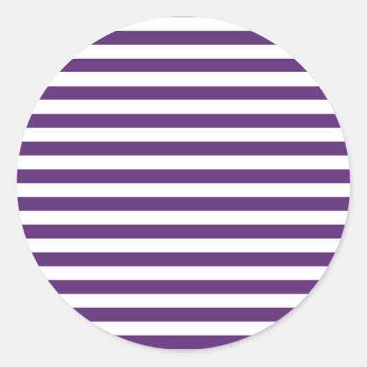Sticker Rond Bandes violettes et blanches (Devant)