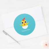 Sticker Rond Bandit le poussin (Enveloppe)