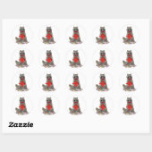 Sticker Rond Bandit Raton d'amour (Feuille)