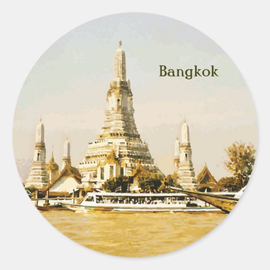 Sticker Rond Bangkok, Thaïlande (Devant)