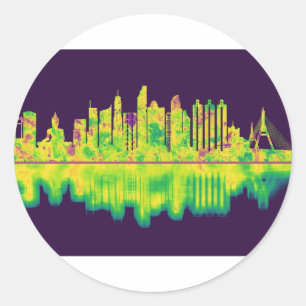 Sticker Rond Bangkok Thaïlande Skyline
