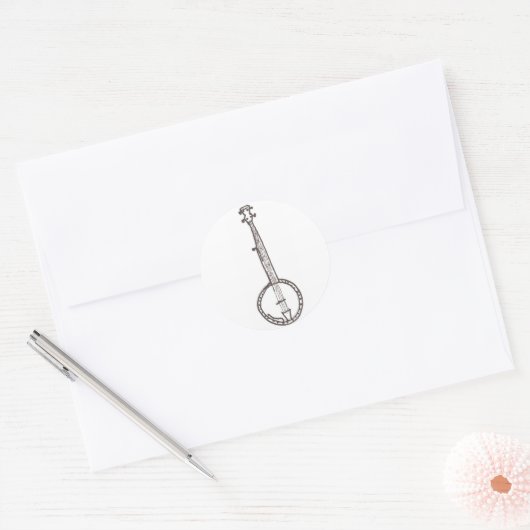 STICKER ROND BANJO (Enveloppe)