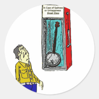 Sticker Rond Banjo d'urgence