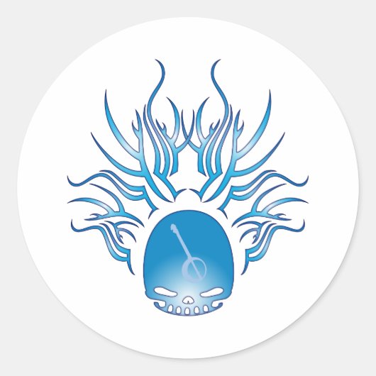 Sticker Rond Banjo Skull (Devant)