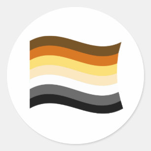 Sticker Rond Bannière Bear Pride