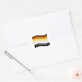 Sticker Rond Bannière Bear Pride (Enveloppe)