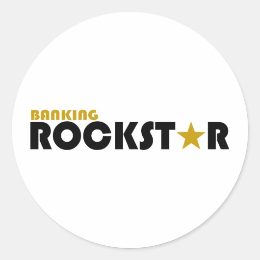 Sticker Rond Banque Rockstar (Devant)