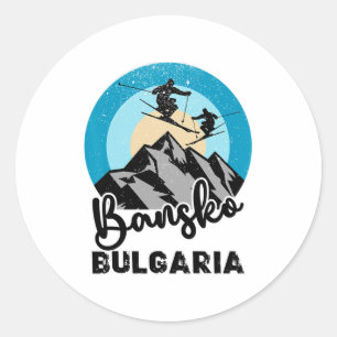 Sticker Rond Bansko Bulgarie Ski Snowboard