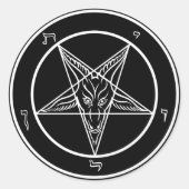 Sticker Rond Baphomet (Devant)