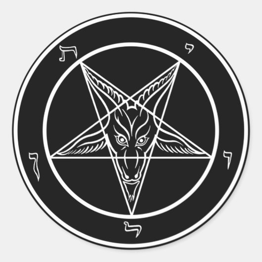 Sticker Rond Baphomet (Devant)