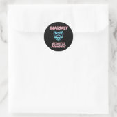 Sticker Rond Baphomet respecte Pronouns Transgenre (Sac)