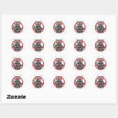 Sticker Rond Baphomet roi de l'enfer (Feuille)