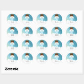 Sticker Rond Baptême Angel Boy (Feuille)