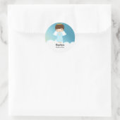 Sticker Rond Baptême Angel Boy (Sac)