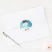 Sticker Rond Baptême Angel Boy (Enveloppe)