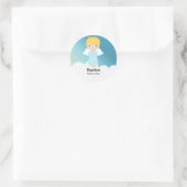 Sticker Rond Baptême Angel Boy (Sac)